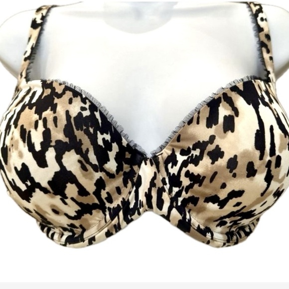 SOMA Mimi Demi Memory Foam Padded Underwire Leopard Cheetah Print Bra Sz 34D NEW - Picture 15 of 16